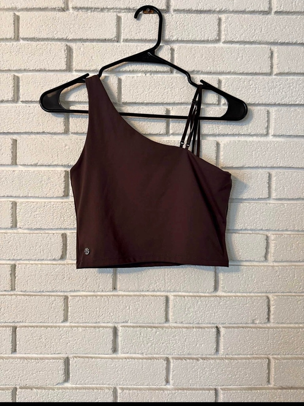 BuffBunny Asymmetrical One-Shoulder Cropped Tank - Dark Brown